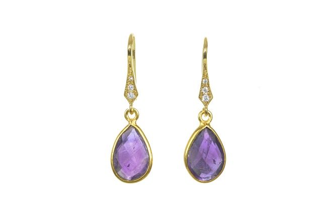 Purple crystal jewelry